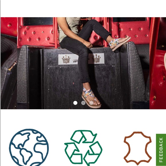 SANUK softest yoga-mat sandals in delicate floral multi-colors, NWT, Sz 9 - Picture 6 of 7